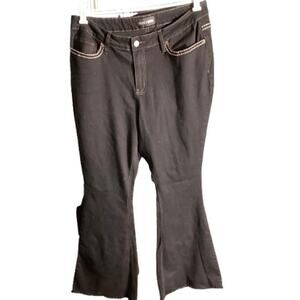 Fashion Nova Super Flare Jeans Women’s 16 — High Rise, Raw Hem, Statement Style